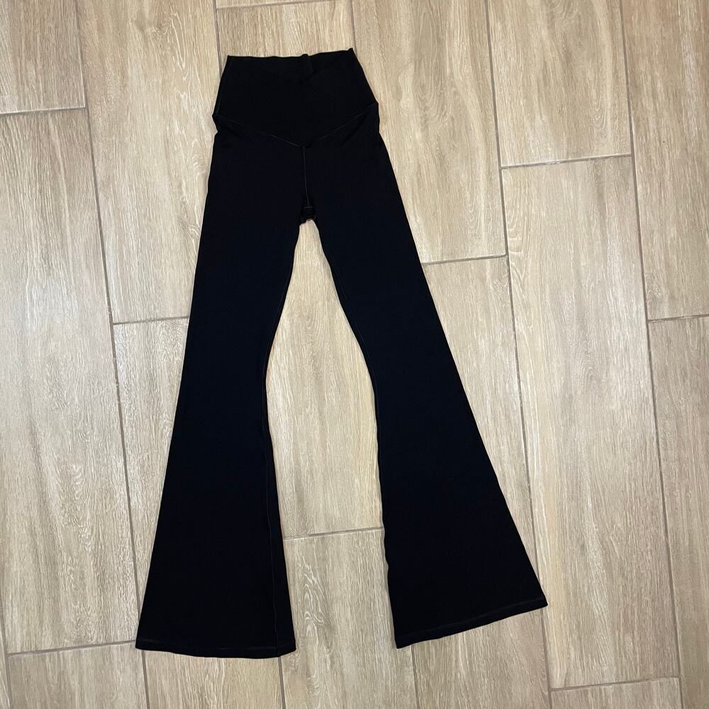 OFFLINE Aerie Real Me Flare Leggings Womens S Black Crossover Waist Yoga Pants